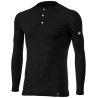 Merinos Wool crew-neck jersey with button placket